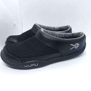 Kuru Draft Black Comfort Slippers Women's Size 7.5M Mule Slip On Shoes